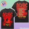 ACDC PWR Up Tour Australia 2025 Tee For November To December In Melbourne Sydney Adelaide Perth Brisbane Washed T-Shirt