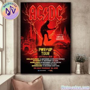 AC DC PWR UP Australia Tour 2025 Event Tee Start In Melbourne On November 12 2025 Home Decor Poster Canvas