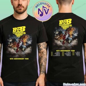 B.o.B Presents The Adventures of Bobby Ray 15th Anniversary Tour 2025 Dates List For September And October Two Sided Print T-Shirt