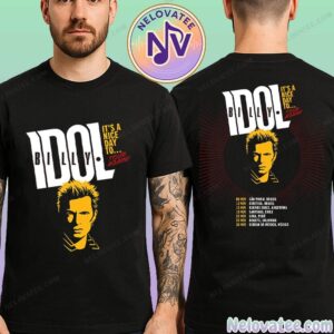 Billy Idol It’s A Nice Day To Tour Again 2025 For November Latin American Two Sided Print Unisex T-Shirt
