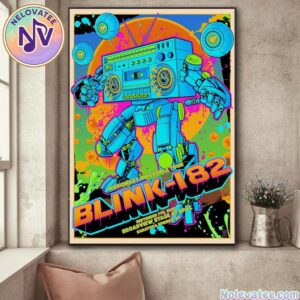 Blink-182 Official Show In Saratoga Springs NY Poster At Broadview Stage at SPAC On September 7th Missionary Impossible Tour 2025 Home Decor Poster Canvas