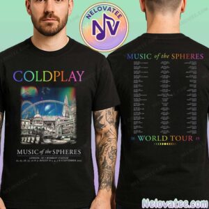 Coldplay London UK 2025 Tee Shows At Wembley Stadium On The 22nd 23rd 26th 27th 30th 31st Of August And 3rd 4th 7th And 8th September Music Of The Spheres 2025 Two Sided Print T-Shirt