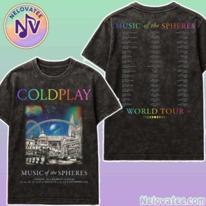 Coldplay London UK 2025 Tee Shows At Wembley Stadium On The 22nd 23rd 26th 27th 30th 31st Of August And 3rd 4th 7th And 8th September Music Of The Spheres 2025 Washed T-Shirt