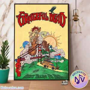 Grateful Dead 60 Years So Far Poster Collection 60th Anniversary Home Decor Poster Canvas