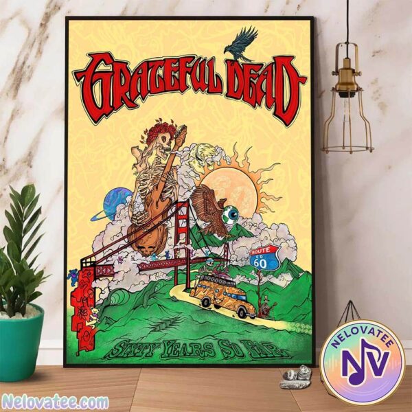 Grateful Dead 60 Years So Far Poster Collection 60th Anniversary Home Decor Poster Canvas