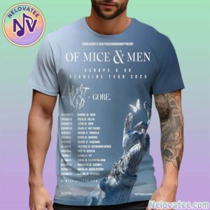 Of Mice And Men Europe And UK Headline Tour 2025 Dates List For November And December All Over Print Shirt