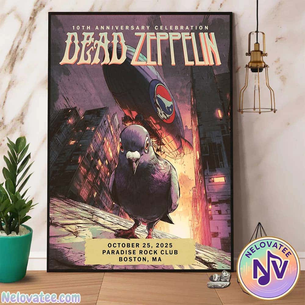 Pigeons Playing Ping Pong 10 Years Of Dead Zeppelin In Boston MA On October 25 2025 At Paradise Rock Club Home Decor Poster Canvas