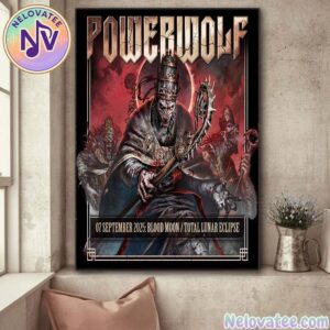 Powerwolf Blood Moon Total Lunar Eclipse With Dragonforce Poster 7 September North American Tour 2025 Poster Canvas