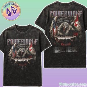 Powerwolf North American Tour 2025 Dates List For September And November With Dragonforce Washed T-Shirt