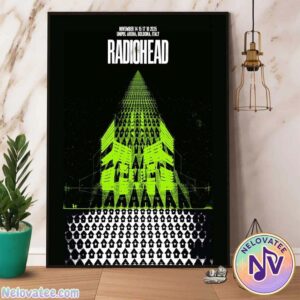 Radiohead Bologna Italy Poster For November 14th 15th 17th And 18th Europe Tour 2025 At Unipol Arena Home Decor Poster Canvas