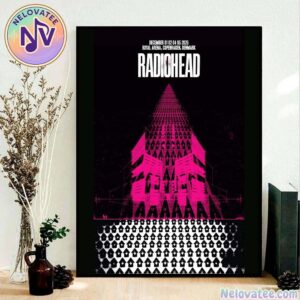 Radiohead Copenhagen Denmark 2025 Poster Show At Royal Arena For December 1st 2nd 4th And 5th Europe Tour 2025 Home Decor Poster Canvas