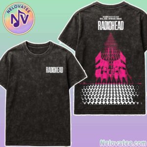 Radiohead Copenhagen Denmark 2025 Poster Show At Royal Arena For December 1st 2nd 4th And 5th Europe Tour 2025 Merch Washed T-Shirt