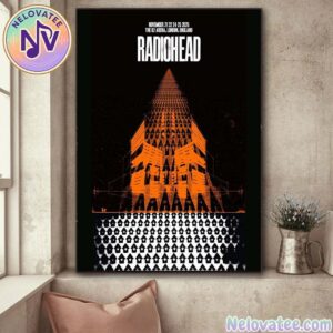 Radiohead London England 2025 Poster Show At The O2 Arena For November 21st 22nd 24th And 25th Europe Tour 2025 Home Decor Poster Canvas
