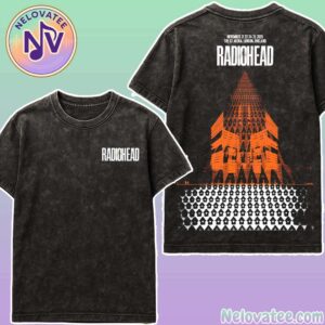 Radiohead London England 2025 Poster Show At The O2 Arena For November 21st 22nd 24th And 25th Europe Tour 2025 Washed T-Shirt