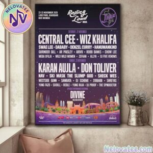 Rolling Loud India Festival 2025 Full Lineup Poster On 22 And 23 November 2025 At Loud Park Kharghar Navi Mumbai Home Decor Poster Canvas