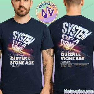 System Of A Down Europe UK Summer Tour 2026 Dates List With Queens of the Stone Age And Acid bath Two Sided Print Unisex T-Shirt