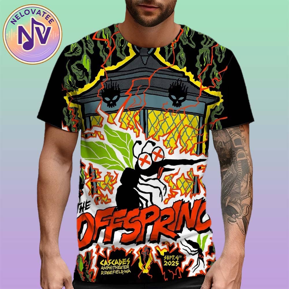 The Offspring Ridgefield Poster For Washington At Cascades Amphitheater in Ridgefield On September 4th 2025 All Over Print Shirt The Offspring Ridgefield Poster For Washington At Cascades Amphitheater in Ridgefield On September 4th 2025 All Over Print Shirt