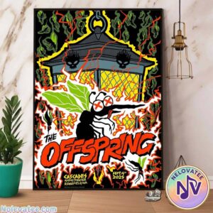 The Offspring Ridgefield Poster For Washington At Cascades Amphitheater in Ridgefield On September 4th 2025 Home Decor Poster Canvas