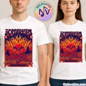 The Offspring West Valley City Poster For Utah At Utah First Credit Union Amphitheatre On September 6 2025 White T-Shirt