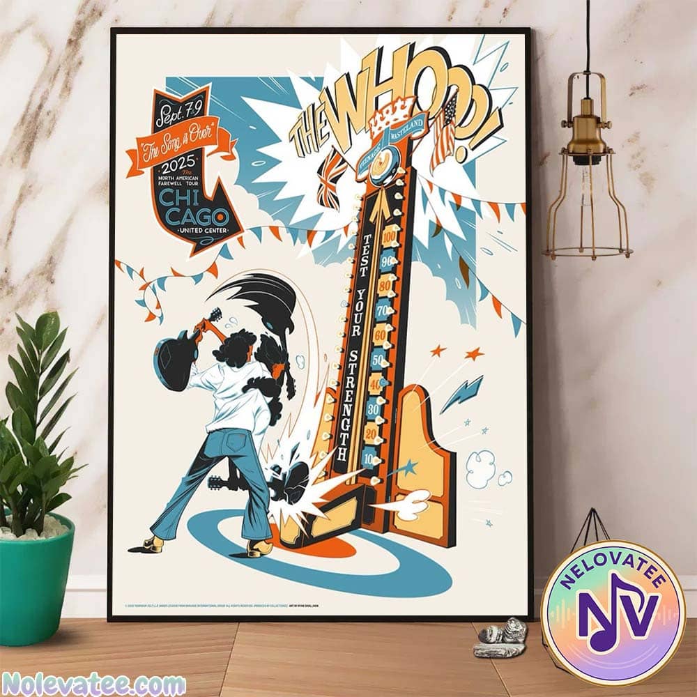 The Who Limited Edition Chicago IL 2025 Poster On September 7 And 9 The Song Is Over North American Farewell Tour 2025 Home Decor Poster Canvas The Who Limited Edition Chicago IL 2025 Poster On September 7 And 9 The Song Is Over North American Farewell Tour 2025 Home Decor Poster Canvas