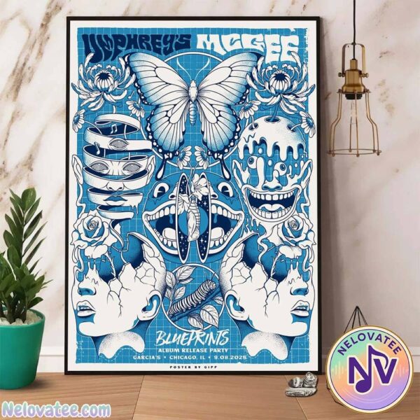 Umphrey’s McGee Chicago IL Poster For Garcia’s Chicago And Celebrate Our New Album Blueprints On September 8 2025 Poster Canvas