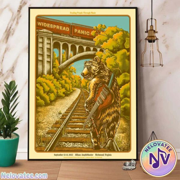 Widespread Panic Richmond Virginia Poster Music On September 12–13 2025 For Allianz Amphitheatre Feeding People Through Music Home Decor Poster Canvas